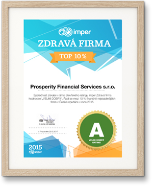 Certifikát ZDRAVÁ FIRMA 2015